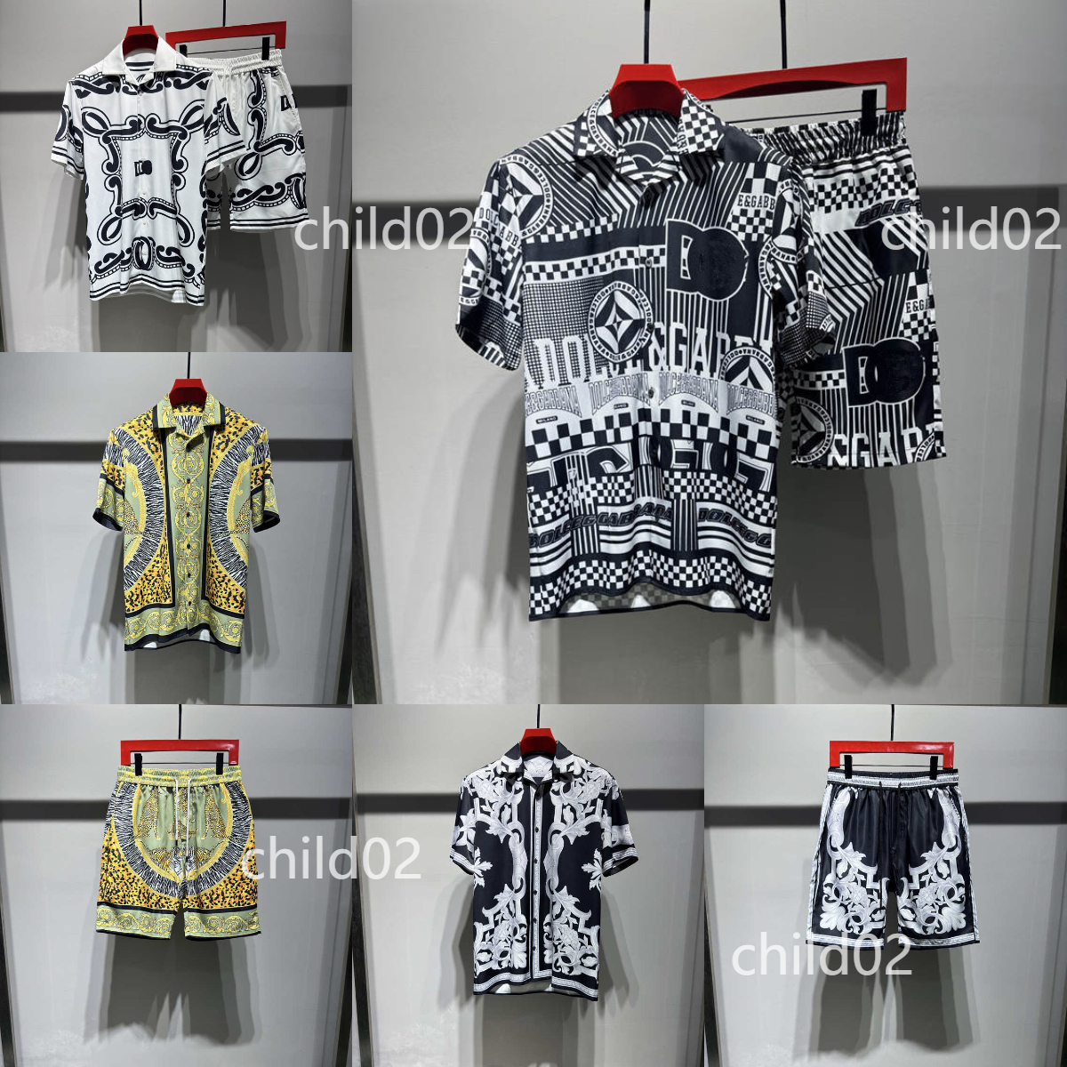 Men's designer shirt summer short sleeve casual button up shirt printed bowling shirt beach style breathable T-shirt clothing #207