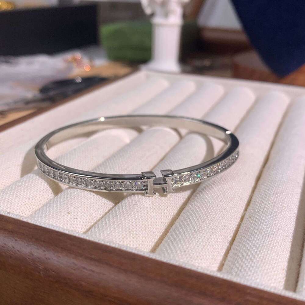Zircon Letter H Clasp Bracelet Elegant Wristband: Luxe Minimalist Jewelry Multifunctional Jewelry: Women's Holiday Gift