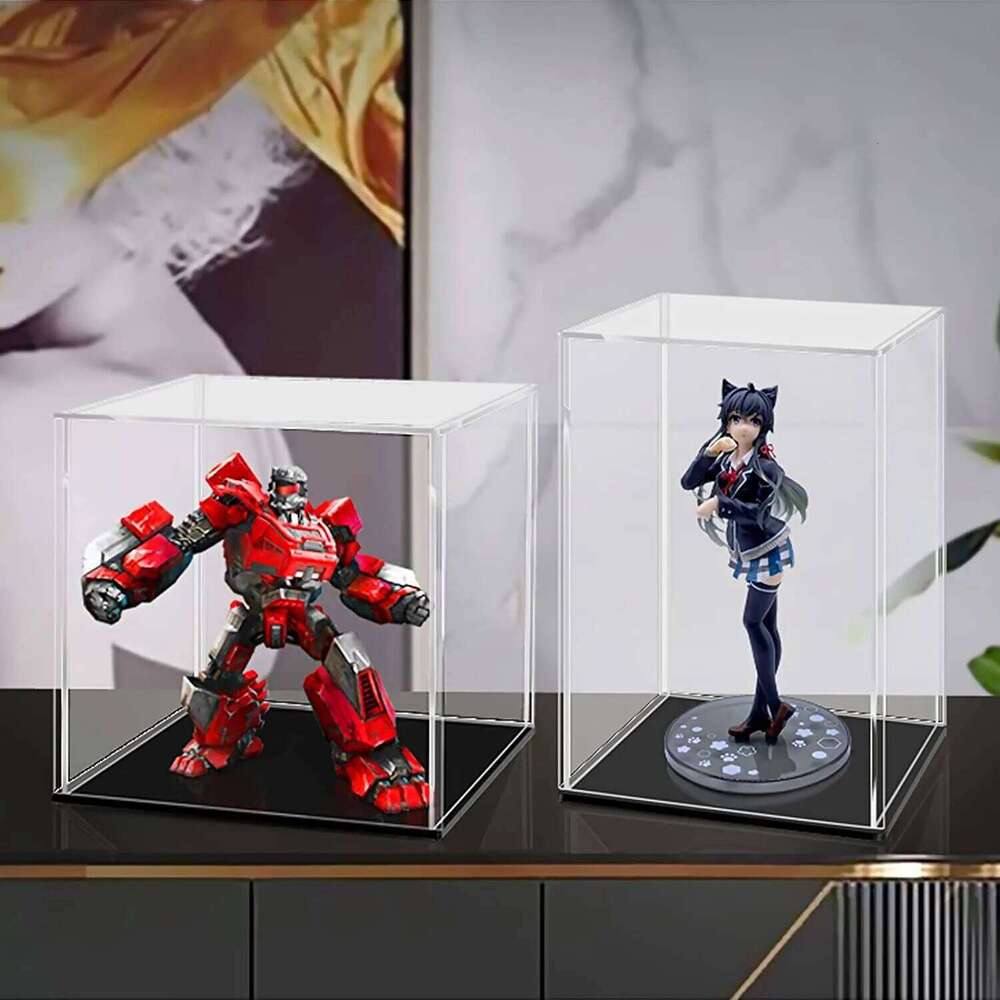 Clear Acrylic Display Case Countertop Box Organizer Stand Dustproof Protection Showcase for Action Figures/Toys/Collectibles 26Y0211