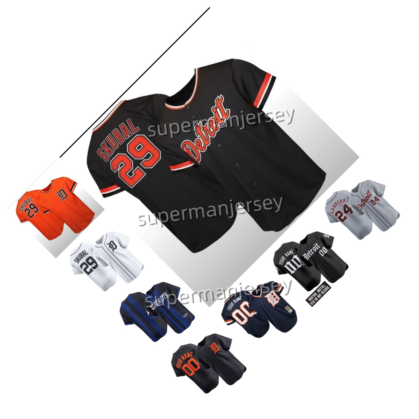Detroits Tigers baseball jersey 2026 Connect Miguel Cabrera Tarik Skubal 29 Javier Baez Tigers Kirk Gibson Riley Greene Spencer Torkelson Andy Custom