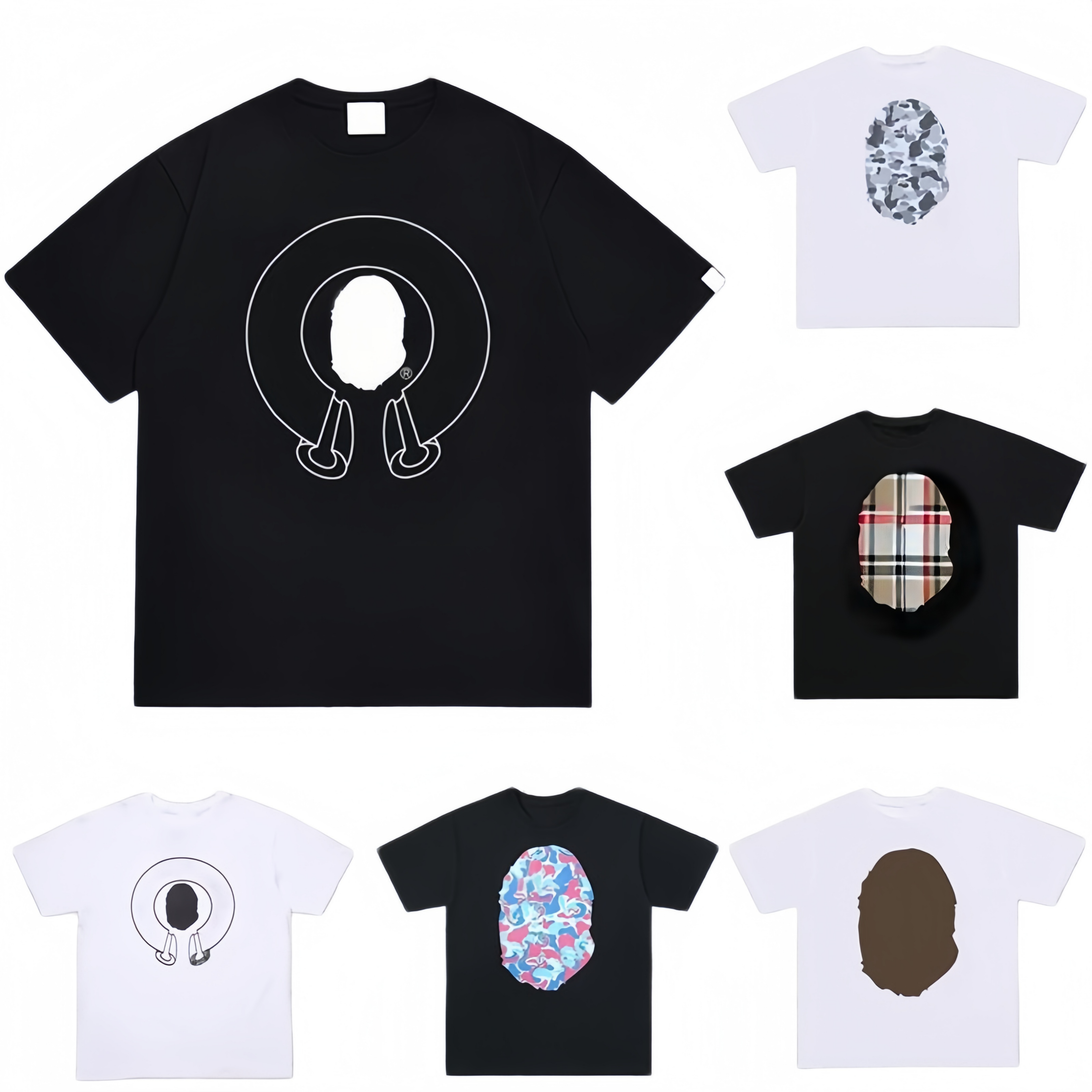 Bapeshirt Mens Women Bapetshirtly T Shirts Designers Fashion Tops For Men Casual Graphic Chest Letter Bathing Tees