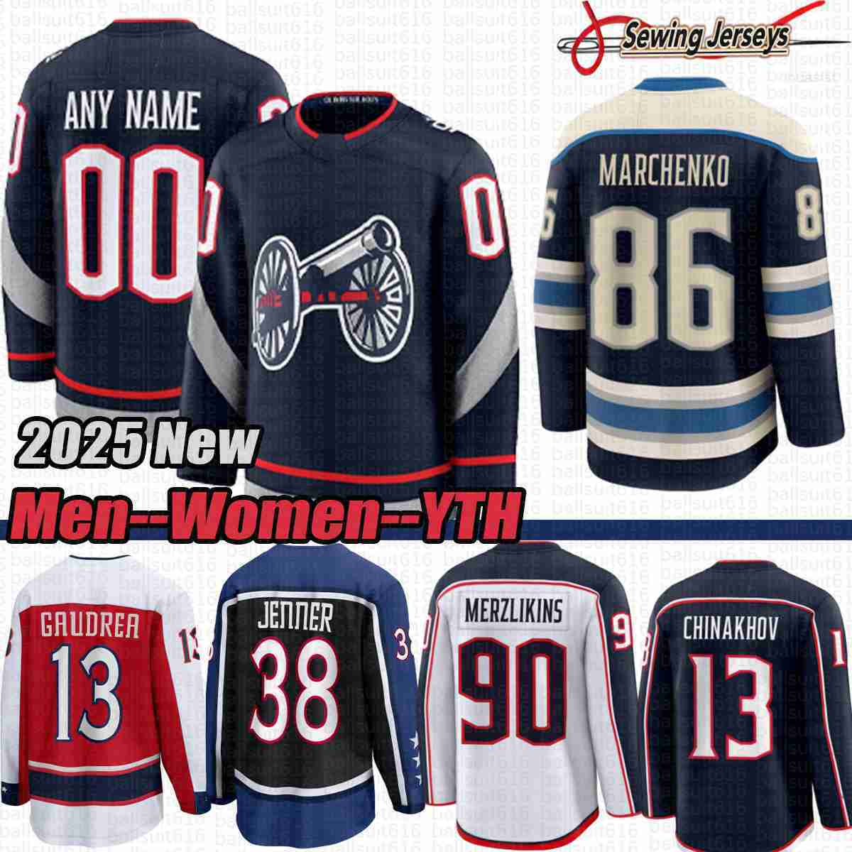Columbuscity Blue Jackets Jersey Johnny Gaudreau 38 Boone Jenner 23 Sean Monahan Adam Fantilli Kirill Marchenko Johnny Gaudreau Hockey Jerseys