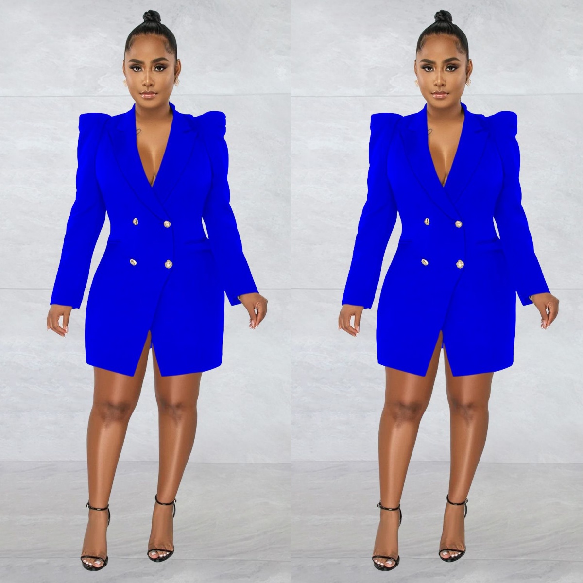 Plus Size Women Jacket Dress Formal Office Lady Candy Color Blazer For Photograph Prom Wear Wedding Outfits
