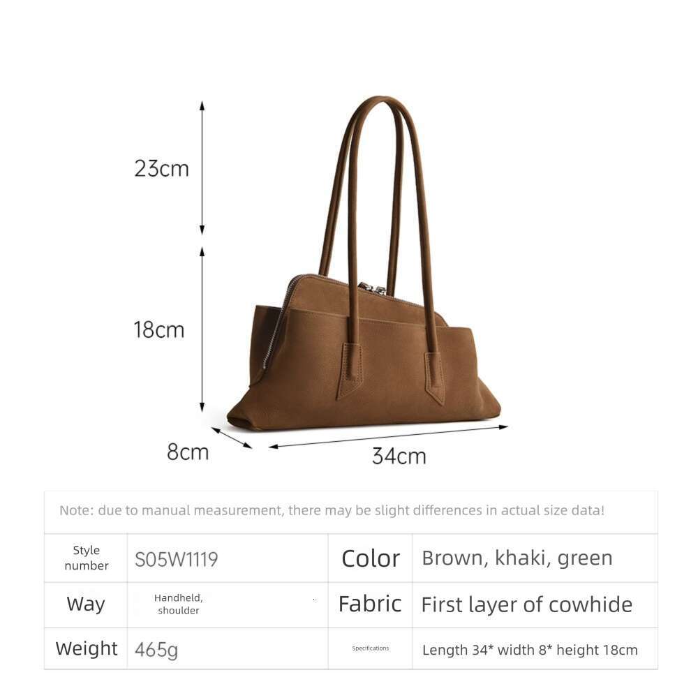 Luxury Shoulder Bags Totes Hobo Autumn Winter Korean Version Niche First Layer Cowhide Underarm Fashion Irregular Relaxed Large Capacity Genuine Leath