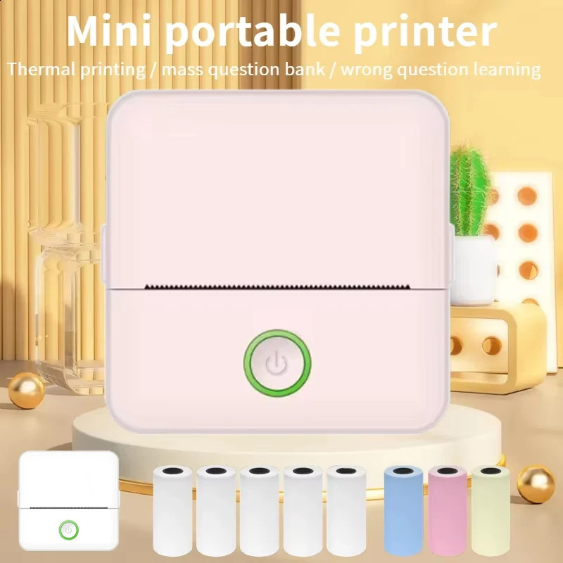 X6 mini HD printer portable sticker label Printer Bluetooth pocket thermal with paper for student note inkless printing 260121