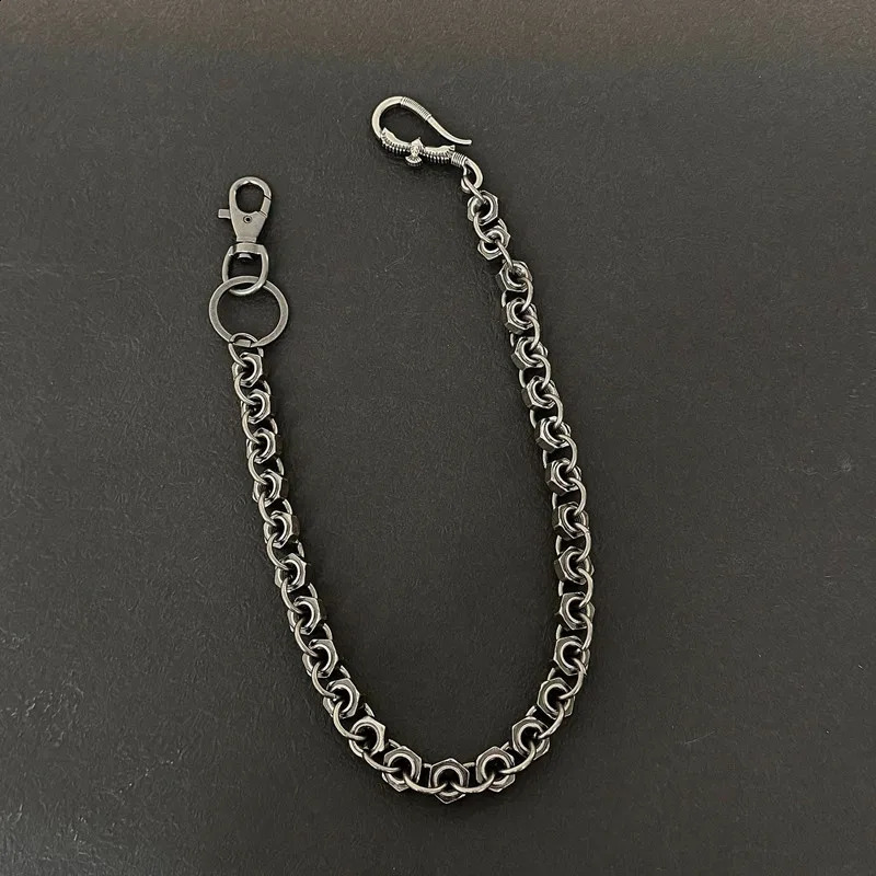 Mens Heavy Nut Motorcycle KeyChain Jean Biker Wallet Belts Chain Charm Leather Gothic Rock Pants Trousers Waist Key Mens 260206