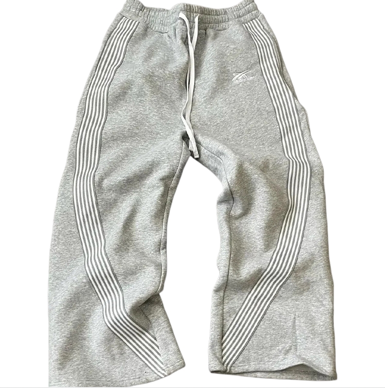 Men's Pants Casual Loose Straight Leg Pants Striped 2026 Summer Fashion Trend Street Hip-hop Jogging Men's Women's Sweatpants