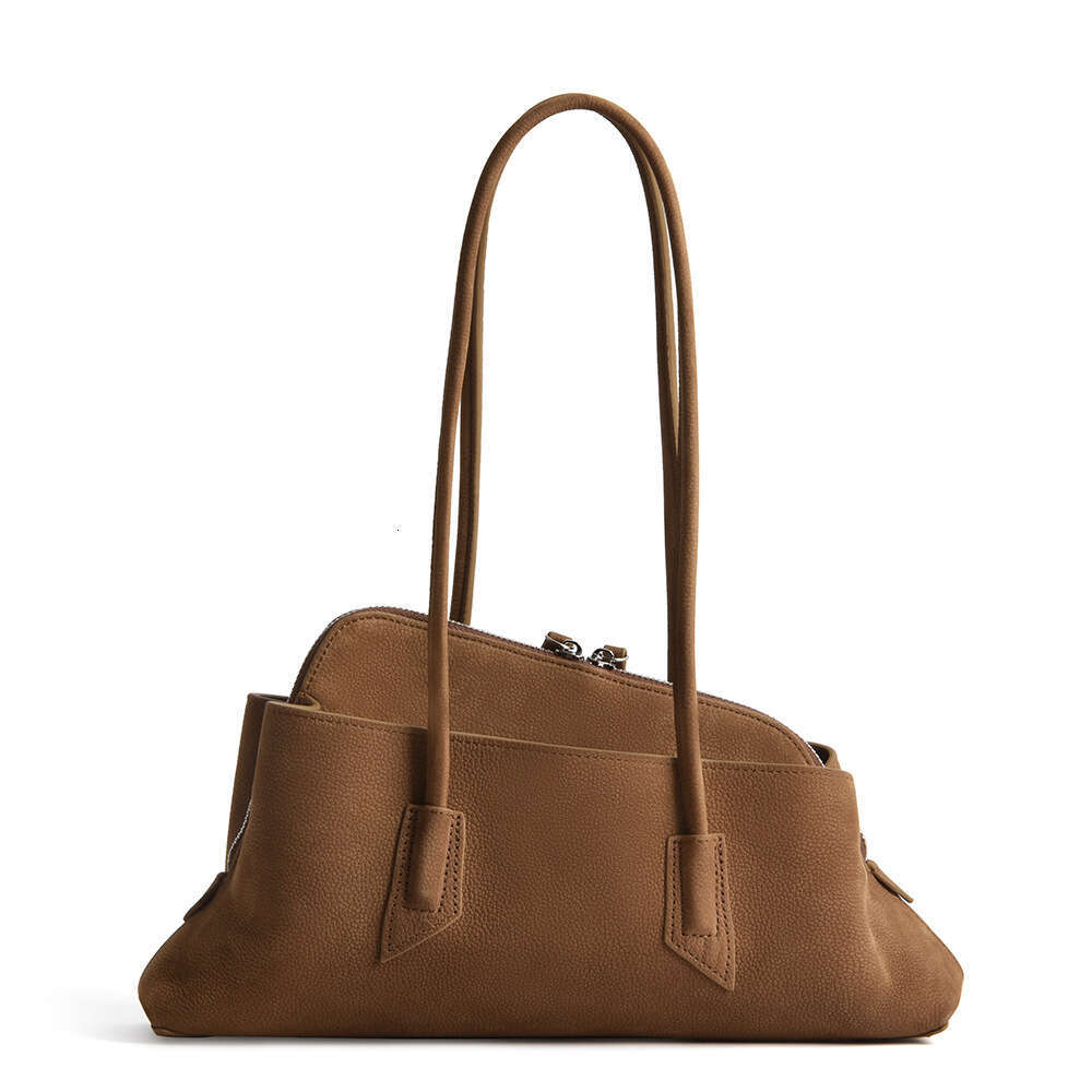 Luxury Shoulder Bags Totes Hobo Autumn Winter Korean Version Niche First Layer Cowhide Underarm Fashion Irregular Relaxed Large Capacity Genuine Leath