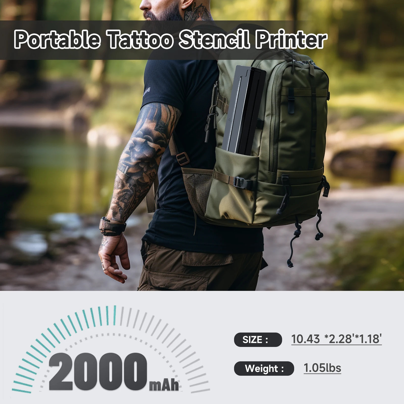 Portable A4 Thermal Printer PDF Office Family Print Inkless Bluetooth Tattoo Stencil Memo Wireless use SmartPhone 260121 - view 6