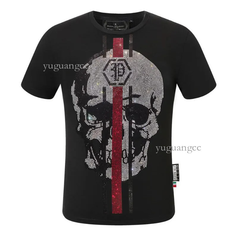 Plein T Shirt Men Short Sleeve Streetwear Men PLEIN ALI Homme Diamond Summer Slim Fit T-Shirts High Quality Cotton Breathable Comfortable Outfits 18f