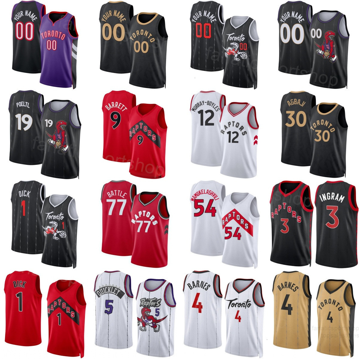 Print Basketball Brandon Ingram Jerseys 2026 City RJ Barrett Scottie Barnes Immanuel Quickley Jakob Poeltl Sandro Mamukelashvili A.J. Lawson Earned Men Youth Women