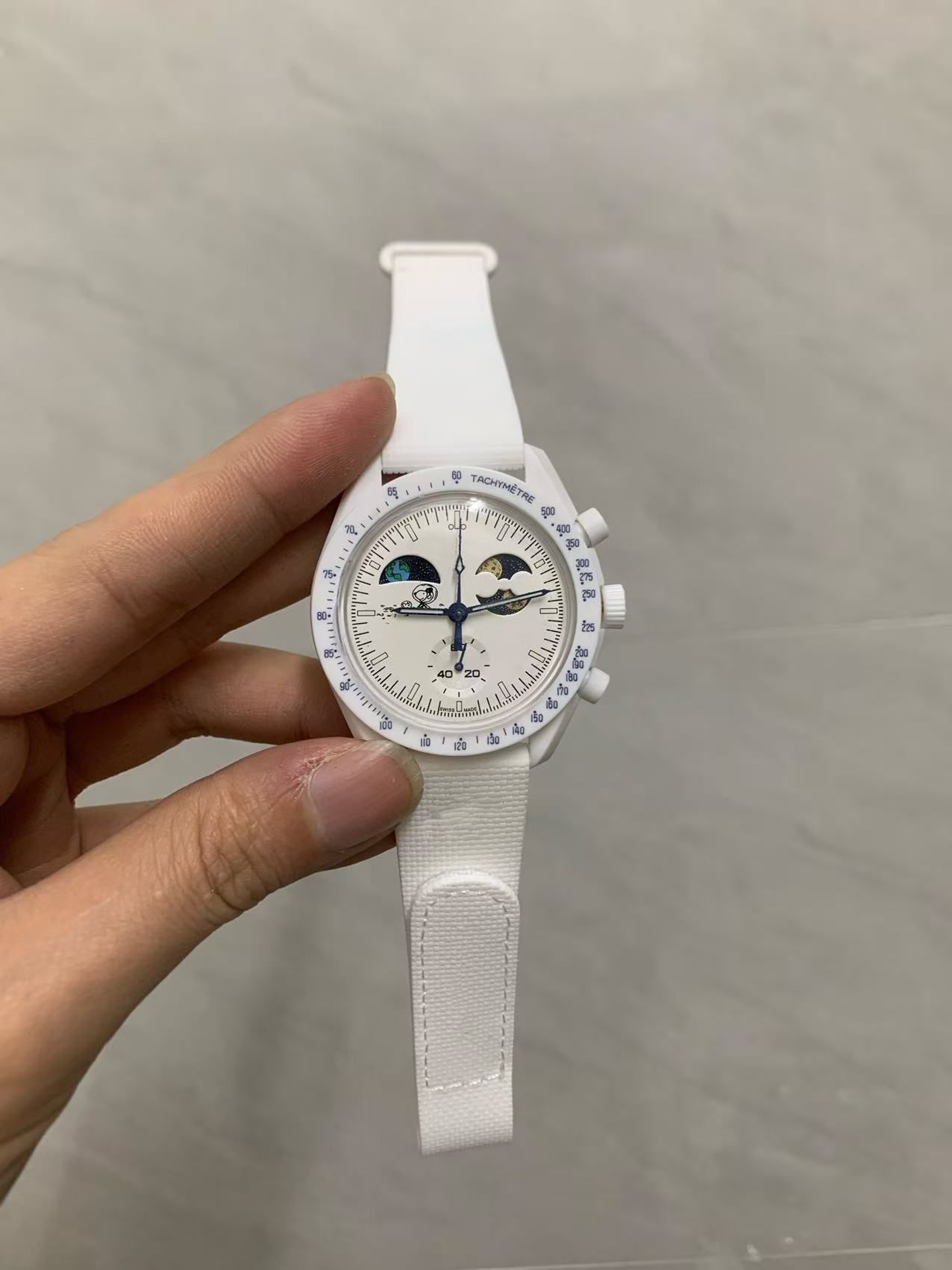 Bioceramic Quartz Chronograph Mens Womens URANUS Watch Mission To Mercury 42mm Black Nylon Luxury MOON Watch MISSION TO EARTH PHASE Limited Edition master watch