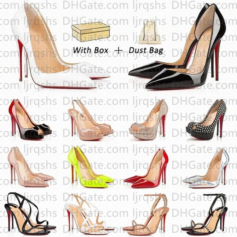 womens patent leather Designer High Heels Toe Pointed 6cm 8cm 10cm 12cm 14cm Pumps Wedding Platform Peep-toes black Sandal w06P#