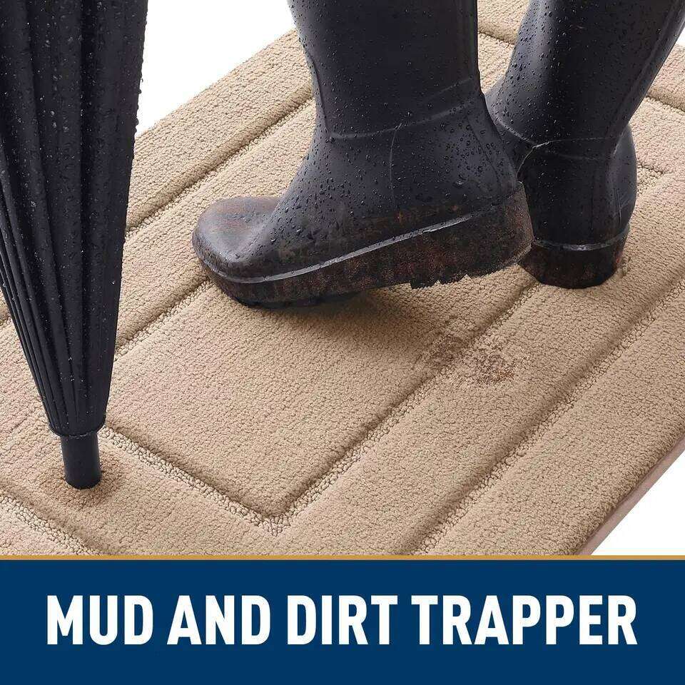 Olanly Entrance Mats Indoor Absorbent Resist Low-Profile Doormat Washable Home Entryway Floor Mat Thicken Front Door Carpet 26Y0211