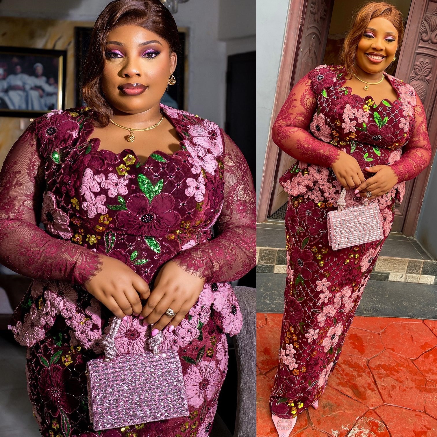 2026 Plus Size Burgundy Sheath Mother Of Bride Dresses Floral Lace Beaded Vintage Evening Party Mama's Dress Vintage 50's Birthday Wedding G