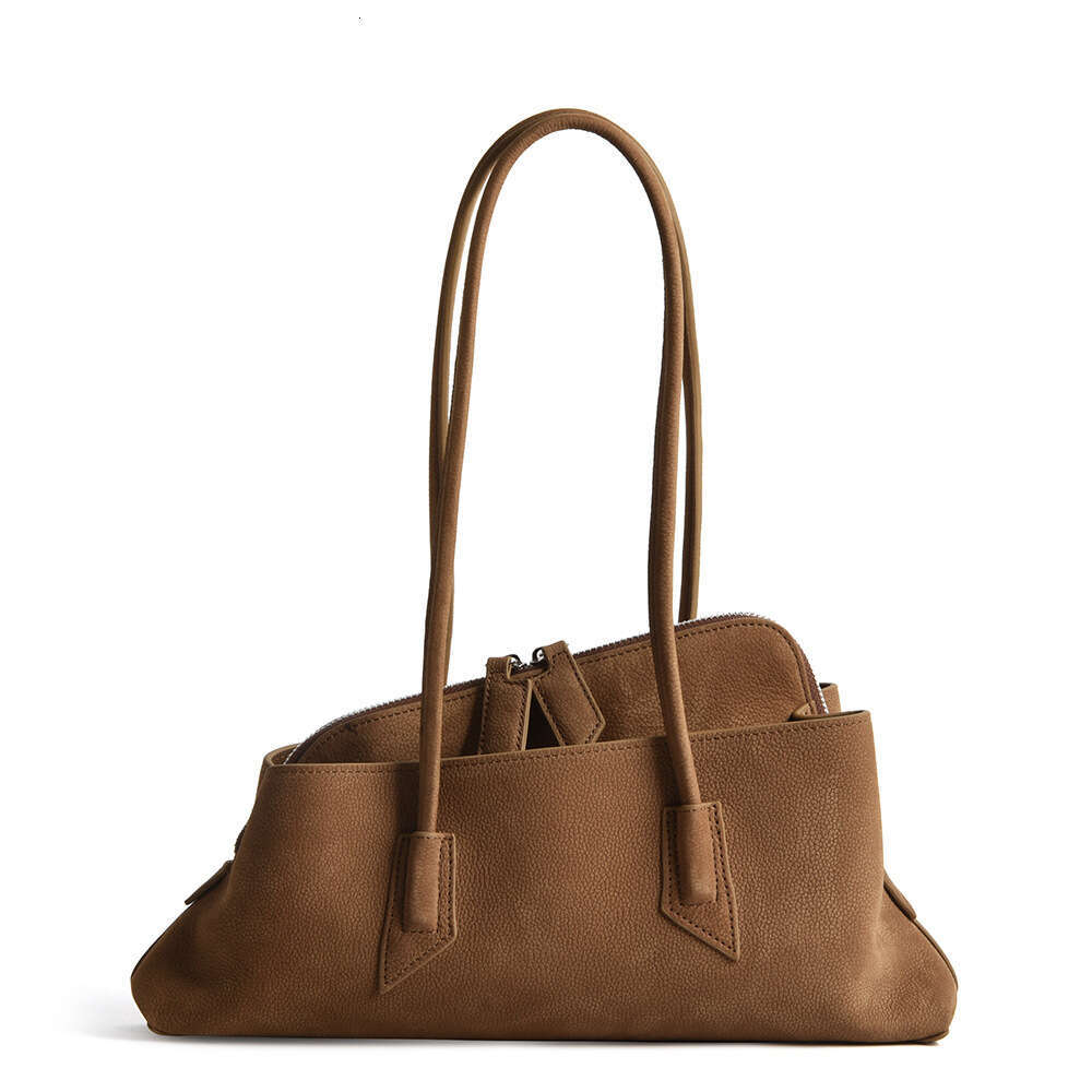 Luxury Shoulder Bags Totes Hobo Autumn Winter Korean Version Niche First Layer Cowhide Underarm Fashion Irregular Relaxed Large Capacity Genuine Leath