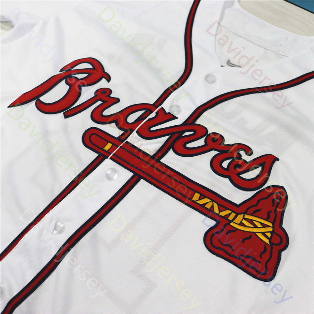 Atlanta Ronald Acuna Jr Jersey Braveses Spencer Strider Raisel Iglesias HS Kim Matt Olson Ozzie Albies Austin Riley Harris II Smith-Shawver Schwellenb