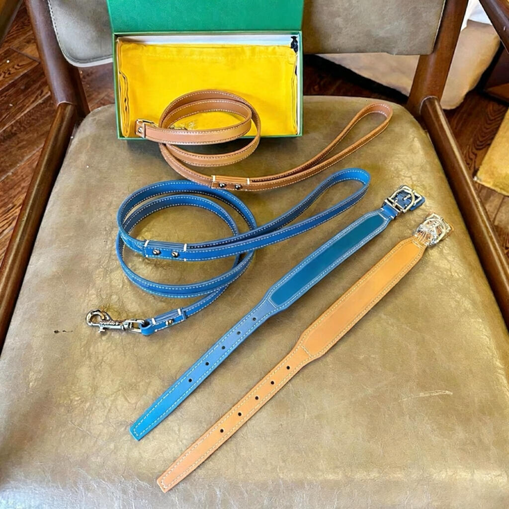 Luxury Dog Collar Leash With Classic Plaid designer Pattern Soft Comfort Style cat Premium Leather Collars dog Modern Designer Look For Smal