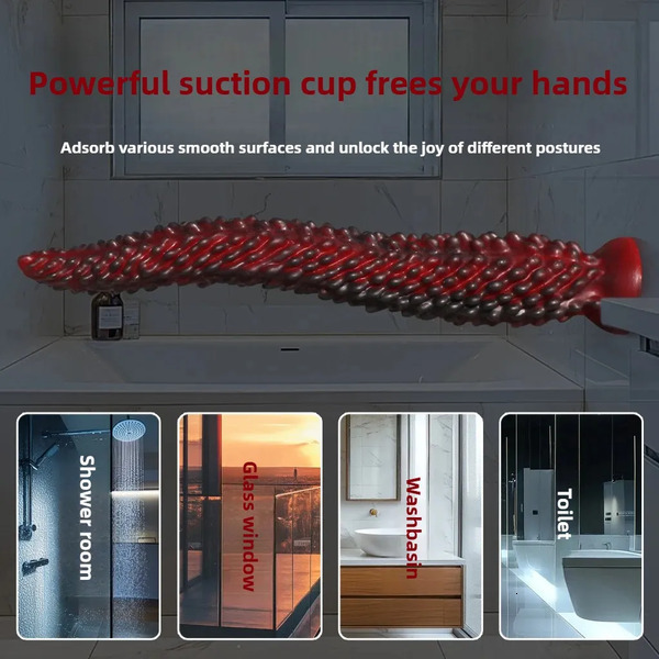 2026 New Alien Tentacle Long Thick Dildo Spiral Silicone Large Butt Plug Suction Cup Anal Dilator Adult Toy Men Women 012