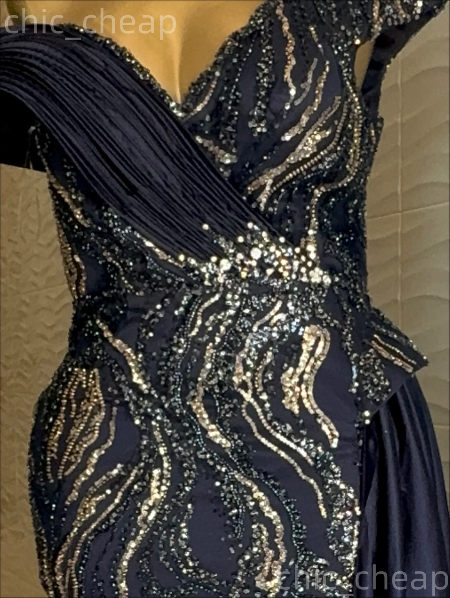 2026 Plus Size Navy Blue Mermaid Mother Of Bride Dresses Sequined High Split Evening Party Mama's Dress Vintage 50's Birthday Wedding Guest 