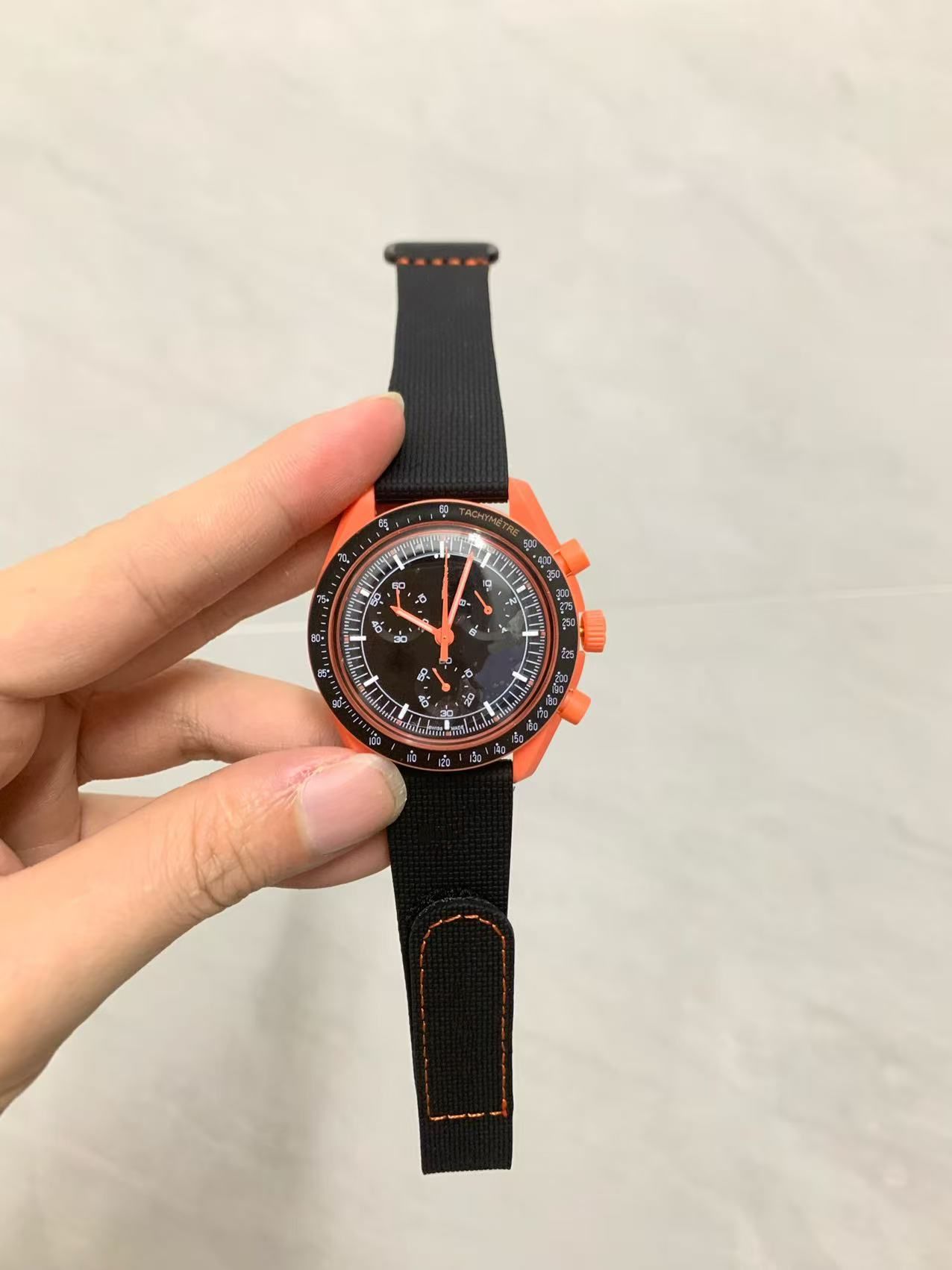 Bioceramic Planet Moon Mens Watch Full Function Chronograph Watch Mission To Mercury 42mm Nylon Watches Quartz Clock Relogio Masculino MISSION TO EARTH PHASE top