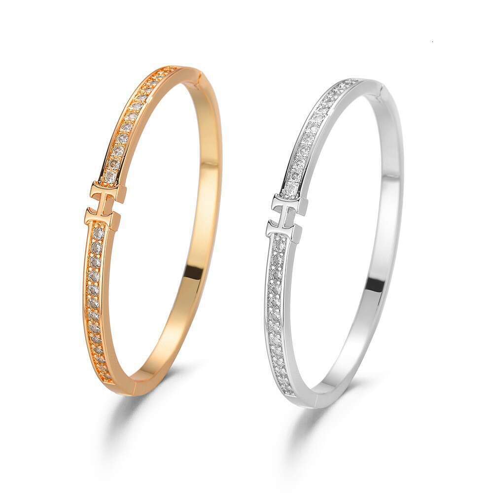 Zircon Letter H Clasp Bracelet Elegant Wristband: Luxe Minimalist Jewelry Multifunctional Jewelry: Women's Holiday Gift