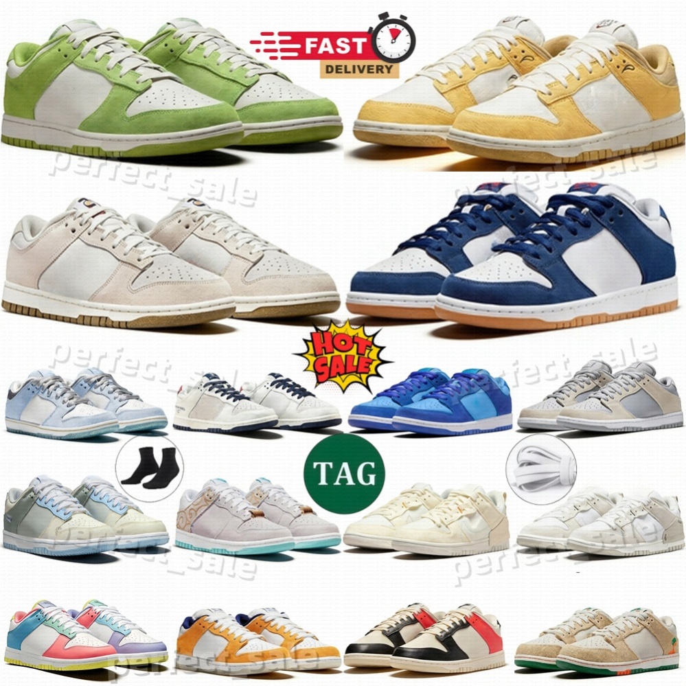Designer shoes men women designer sneakers Panda Blue Raspberry Street Hawker Cracked Leather Summit White blue white Barely Green Casual outdoor sports trainers