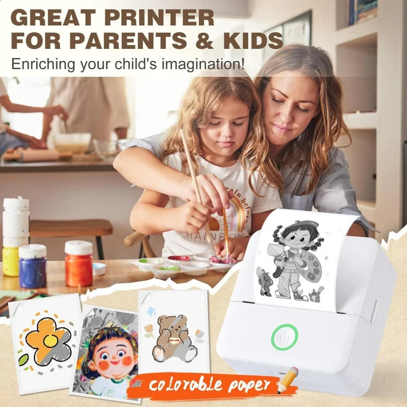 X6 mini HD printer portable sticker label Printer Bluetooth pocket thermal with paper for student note inkless printing 260121