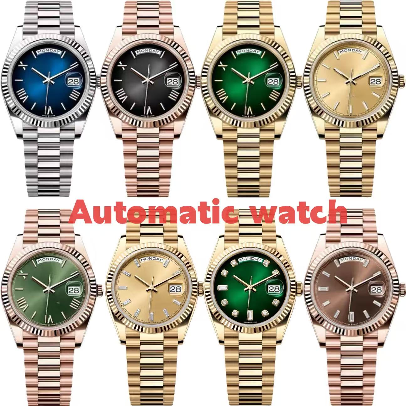 Luxury mens watch DAY-DATE automatic 40MM/36MM women watches men designer waterproof Stainless steel Wristwatches with sapphire glass reloj orologio montre