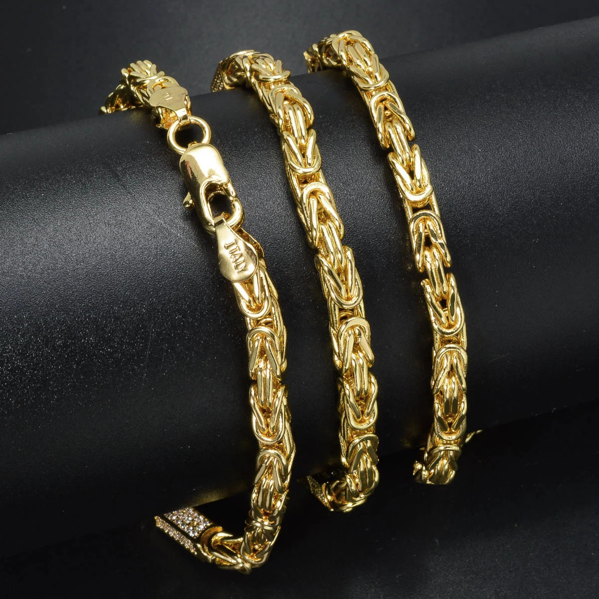 Dubai 18k Gold-Plated Mens and Womens Necklace Multi-Layer Woven Three-Dimensional Zirconia Hip-Hop Party Jewelry 260126 - view 3