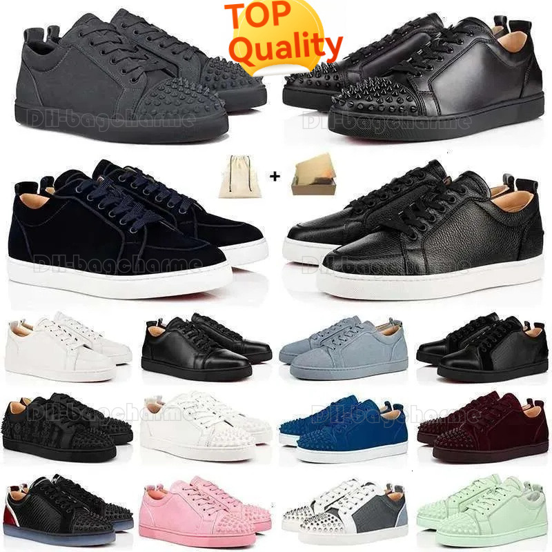 Designer Shoes Red Low Dress Shoes Casual Glitter Grey Rivets Leather Suede Camo Wedding shoes Men Women Fashion Spikes Office Career Trainers Sneakers box