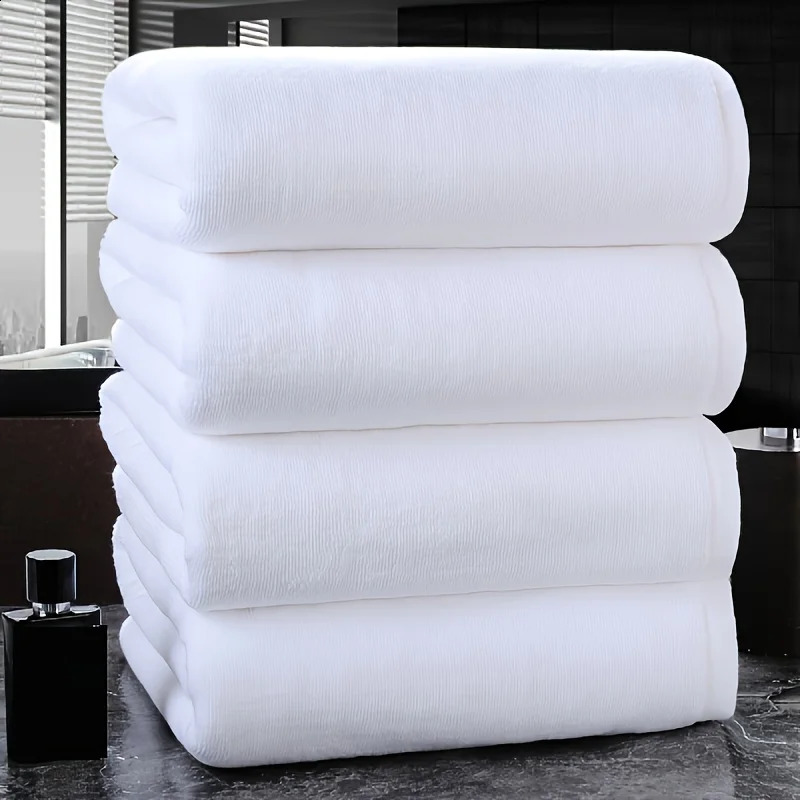 4pcs/set Extra large soft bath towel Highly absorbent fast drying 400GSM high-density polyester blend 260208