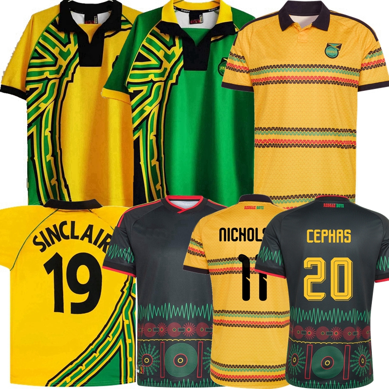 1998 Jamaica retro soccer jersey 2024 2025 2026 2027 MARLEY HAYDEN CEPHAS NICHOLSON REID Gayle Whitmore Burton Frank Sinclair National football Men Kids shirts