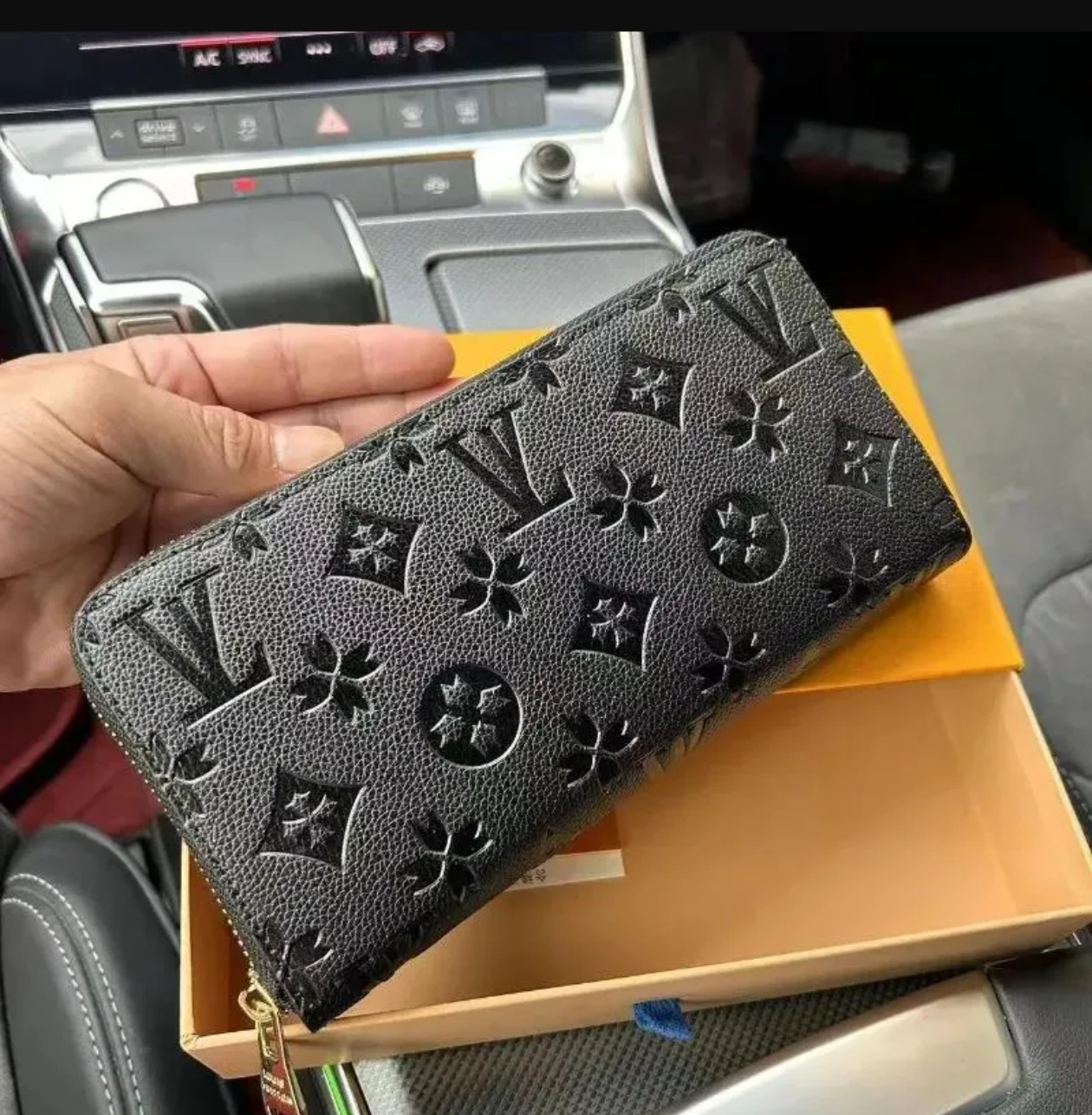 Designer Wallets Women Wallet High Quality Genuine Leather Men Wallet Zipper Ladies Long Purse purses Checked Embossed Flowers Small Wallet bag luxury 5A