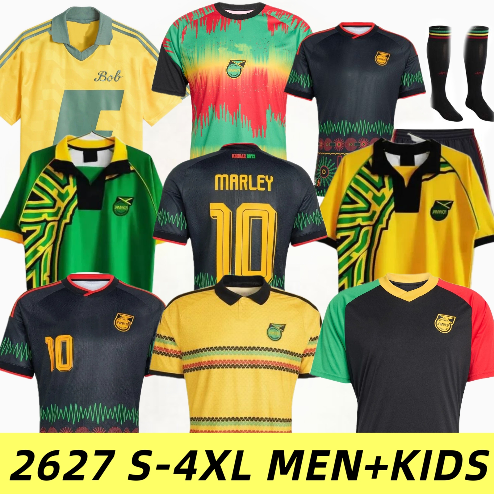 2026 2027 S-4XL -4XL Jamaica national football soccer jerseys 26 27 BAILEY ANTONIO REID shirt NICHOLSON MORRISON LOWE Men 1998 Retro