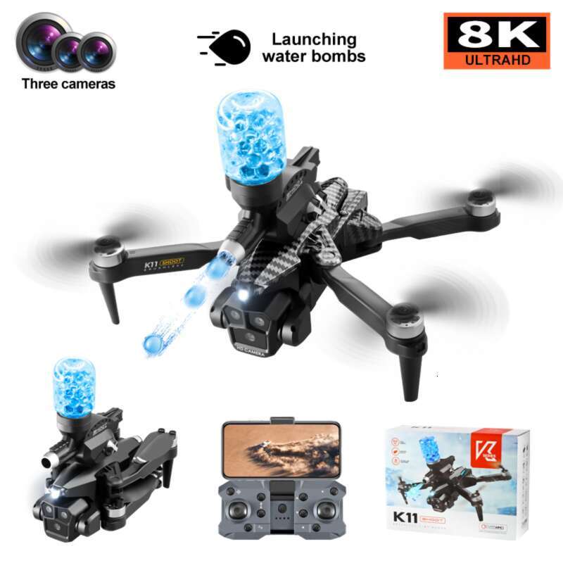 Renowned brand K11Max drone, brushless Mazda, three camera aerial photography, quadcopter, water bomb launch, remote-controlled drone, Drone CKS