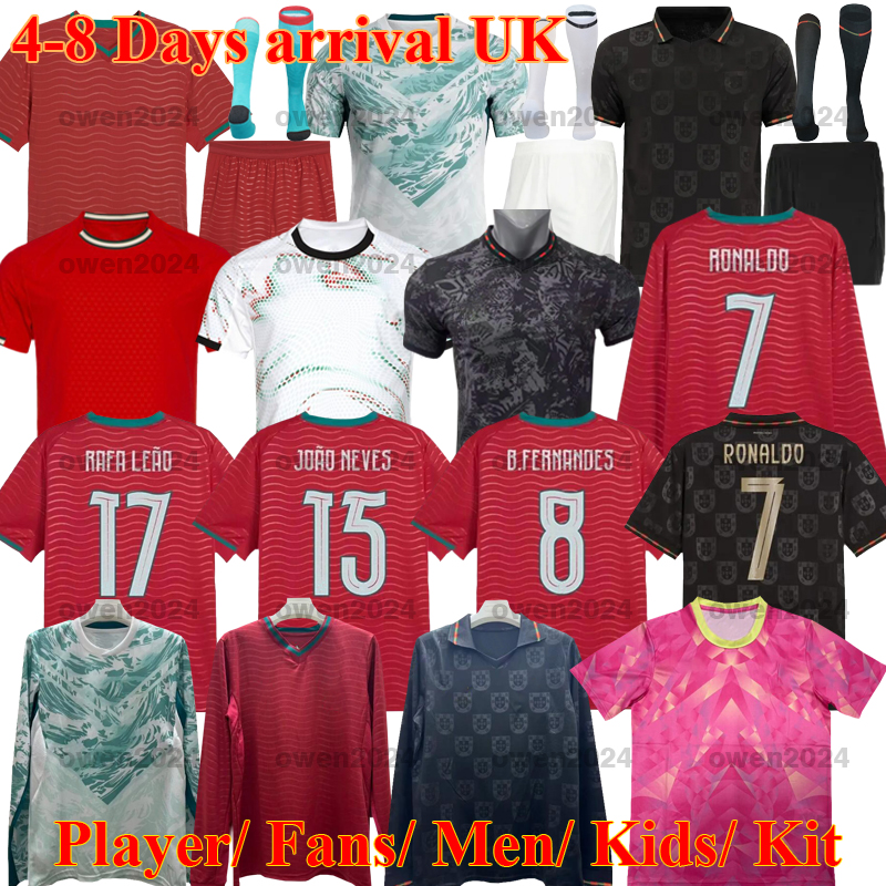 2026 Portugal soccer jerseys B.FERNANDES R. Leao JOAO FELIX PEPE BERMARDO camisa de futebol J.MOUTINHO football shirt Men Kids kit women RoNalDo Portuguese player S-4XL