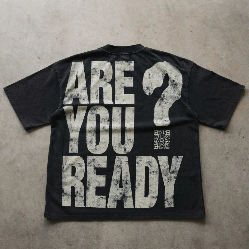 Alphabet Print Street T-shirt Harajuku Printed Short Sleeve Men and Women Hip Hop Fashion Round Neck Cotton Short Sleeve Y2K 260304