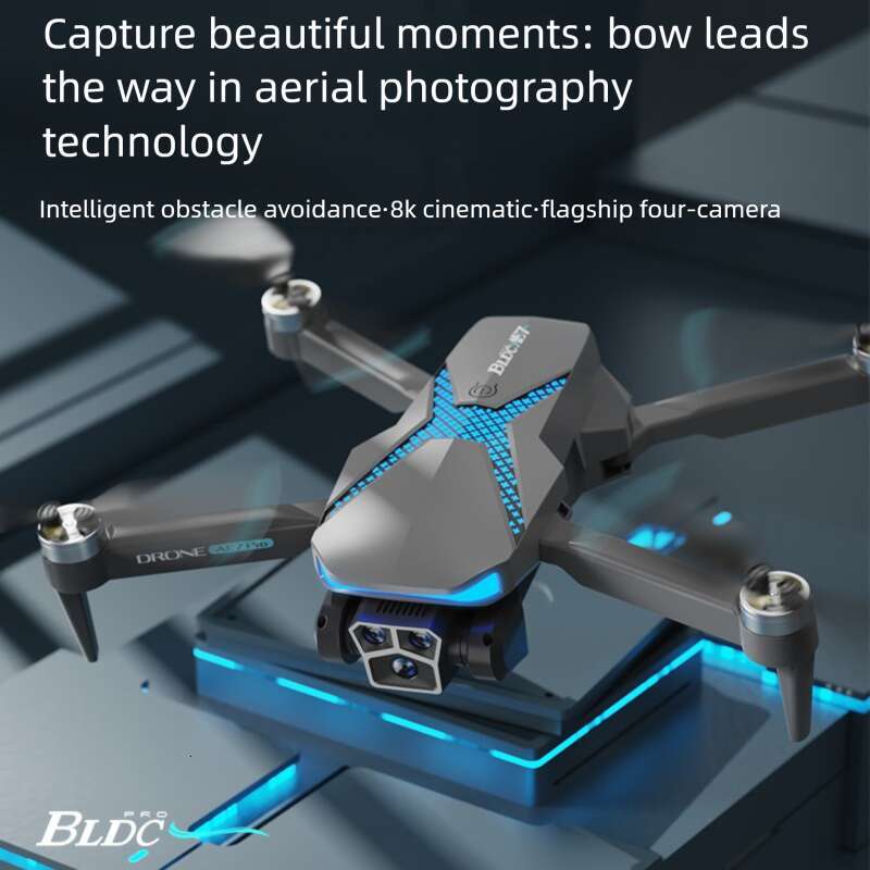 Famous brand cross-border new product AE7 folding brushless motor drone aerial photography cool lighting remote control aircraft quadcopter CKS