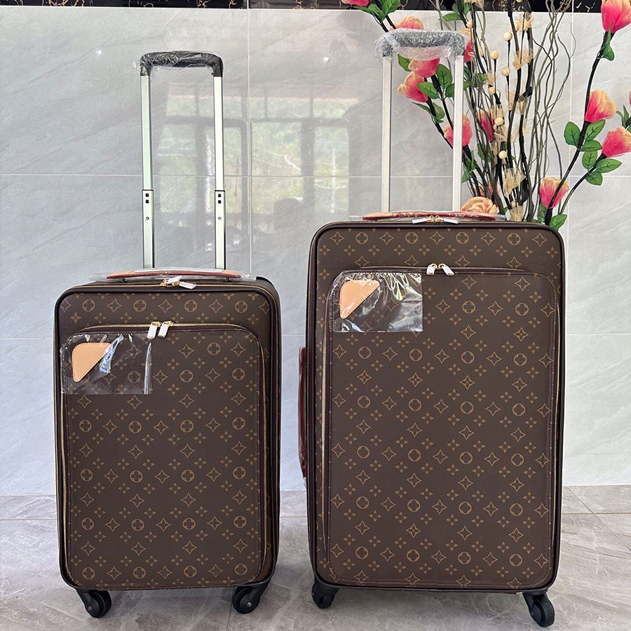 Designer Suitcase Genuine Leather Luggage with wheels Luxury Boxes Trolley Case Travel Bag Large Capacity Unisex Suitcases Boarding Case Flower Design