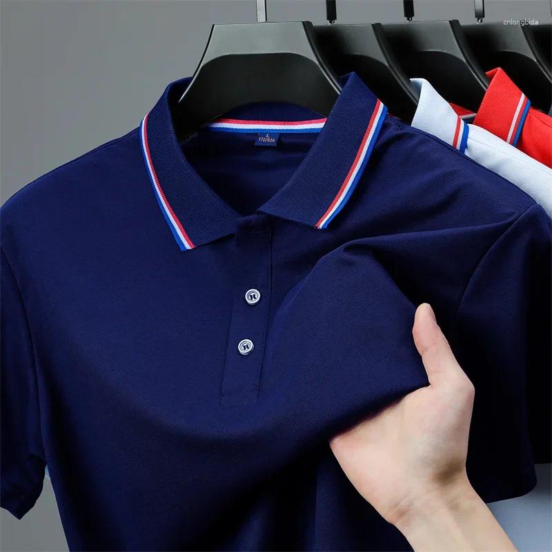 Men's Polos Casual Solid Color Short Sleeve Polo Shirt 2026 Summer Fashionable Comfortable Versatile Top For Men