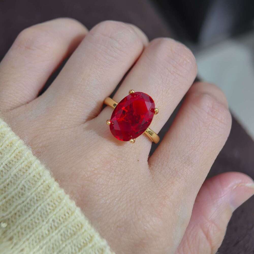 Hot Sale 8 Oval Cut Engagement 3A Cubic Zirconia Women's Wedding Ring Jewelry Daily