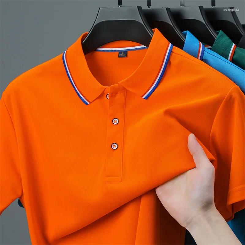 Men's Polos Casual Solid Color Short Sleeve Polo Shirt 2026 Summer Fashionable Comfortable Versatile Top For Men