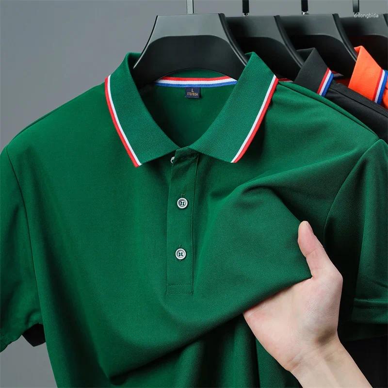 Men's Polos Casual Solid Color Short Sleeve Polo Shirt 2026 Summer Fashionable Comfortable Versatile Top For Men