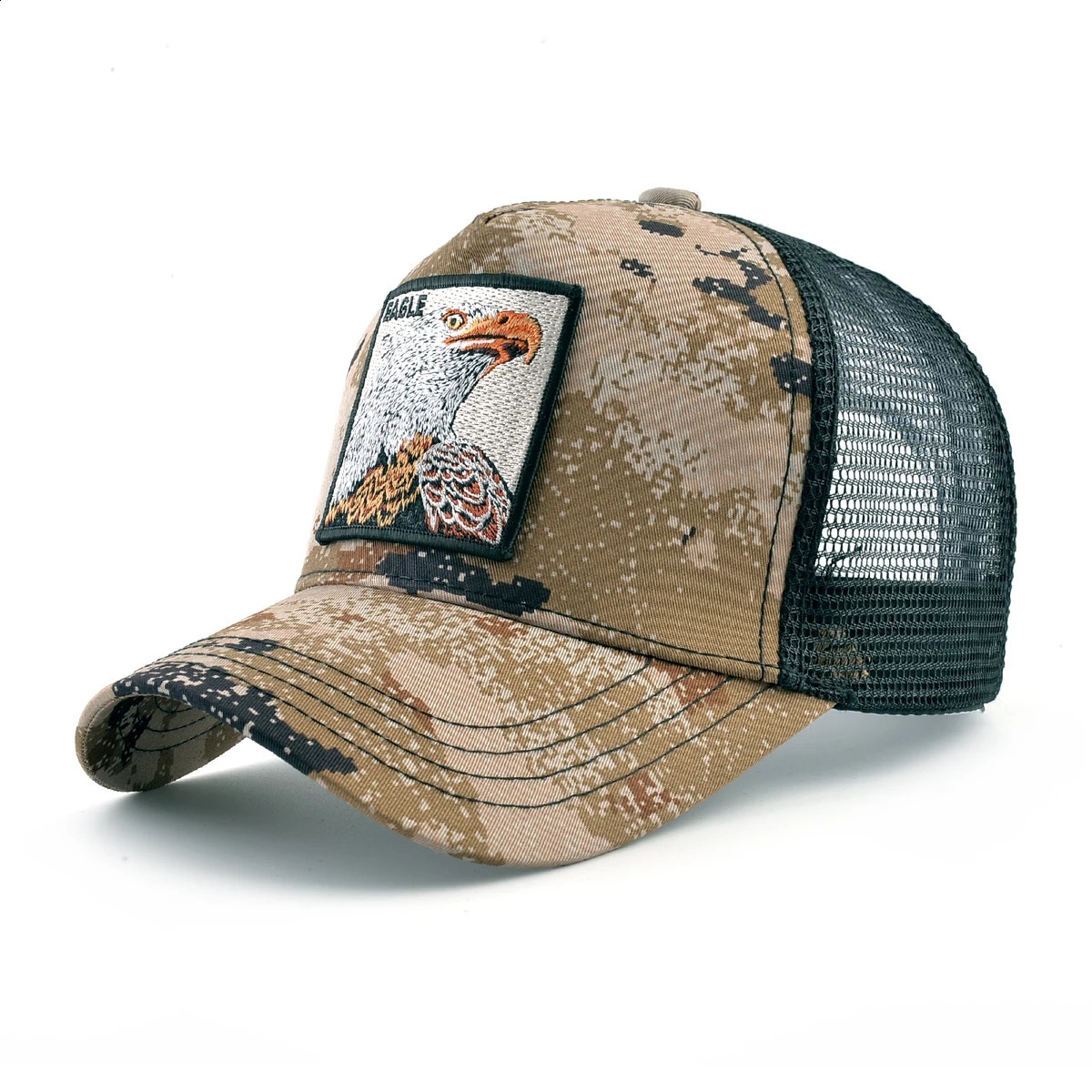 Fashion Trucker Caps With Embroidery Goat Patch Four Seasons Baseball Cap For Men Women Adjustable Visor Hat 260129