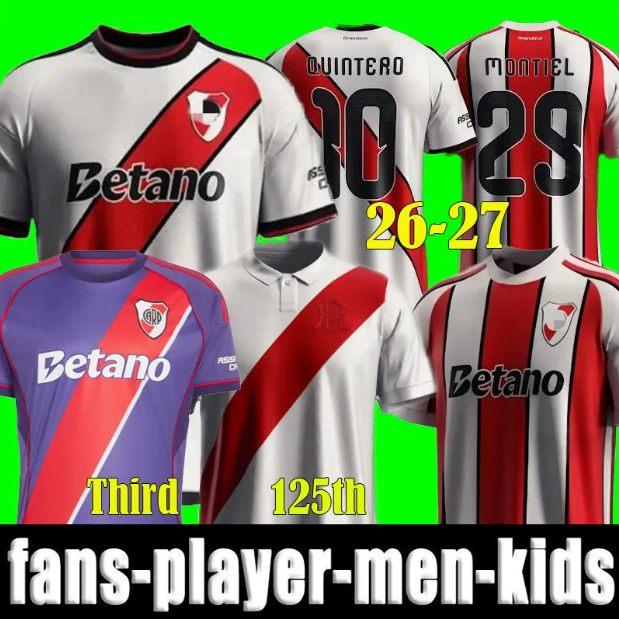 Special River Plate Soccer Jerseys 2026 125 Year Anniversary Kit 26 27 Riverbeds PALAVECINO M.Suarez PALAVESINO C.ECHEVERRI Camiseta PEREZ DE LA CRUZ footbaii shirts