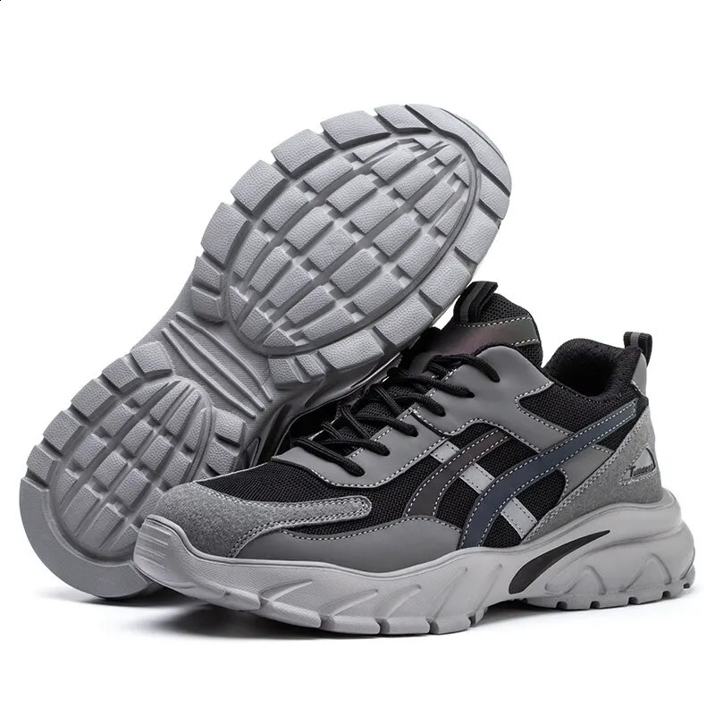 Man Safety Shoes Puncture-Proof Work Sneakers Lightweight Work Shoes Men Steel Toe Shoes Safety Boots Indestructible Shoes 260126