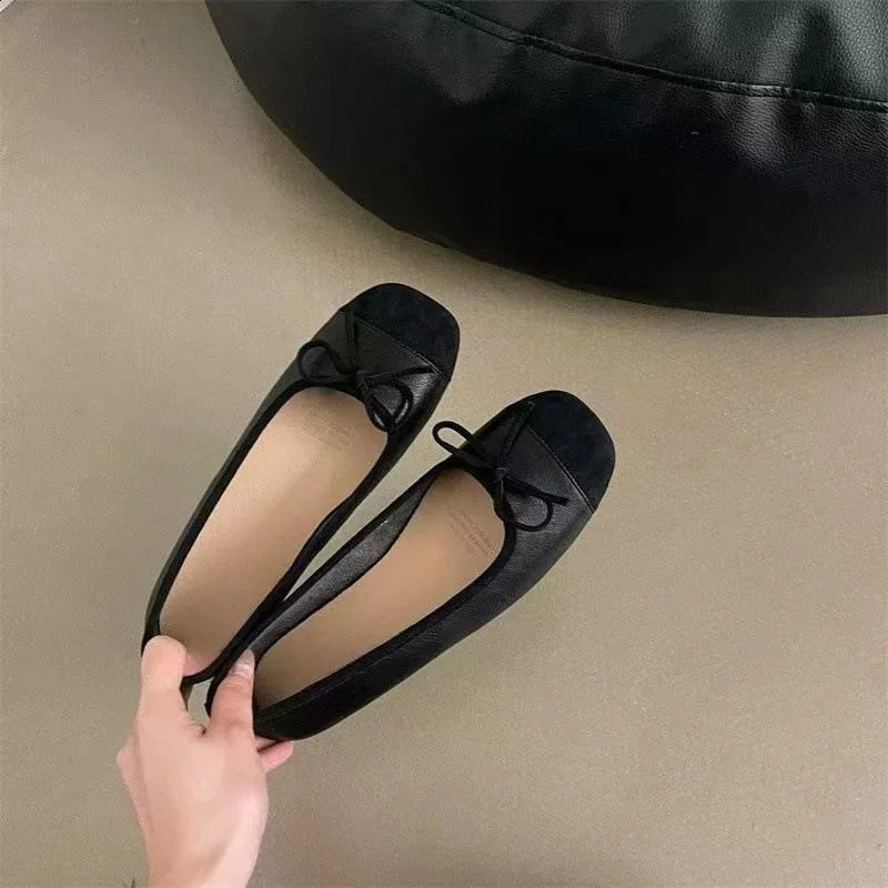 Women Flat Heel Outdoor Casual Mary Jane Red Flat Shoes Fashion Shallow Slip on Ladies Elegant Ballerinas Soft Shoes 260123