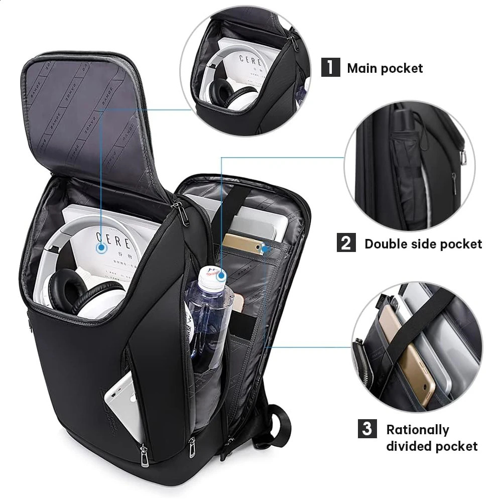 BANGE Business Backpacks Laptop 156 inch Multifunctional WaterProof Big Capacity Daily Work Male Backpack School Bag Mochila y260611 - view 4