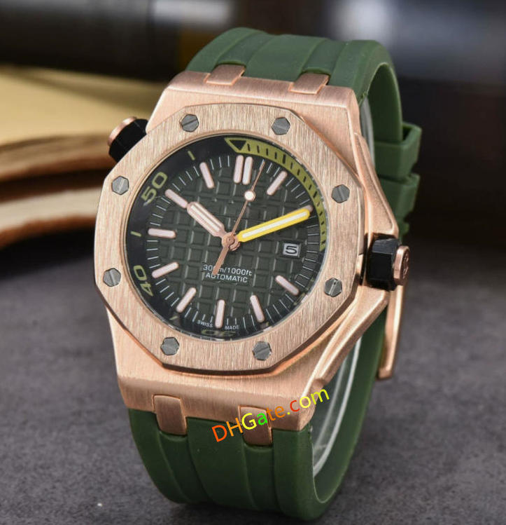 APWatchs AAA Skeleton Luxury Audemerity Pigetly Mens Designer Man Woman watch High Quality Superclone Big Width Rubber Band Quartz Watch